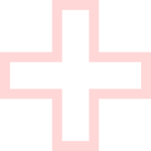 A bold, red cross symbol with equal-length arms, standing out against a black background. The minimalistic design is centrally aligned, creating a striking visual contrast.
